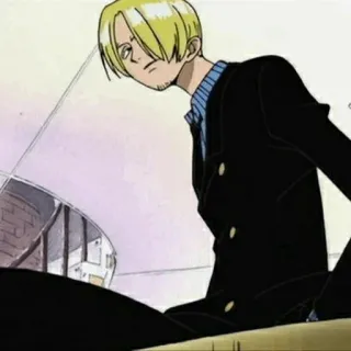 🎷 24750b00 Sanji One Piece Anime, Gotowanie, Garnitur, Blond, Pirat whatsapp sticker