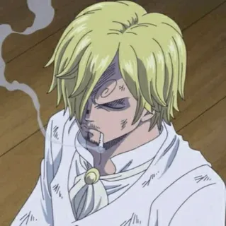 🎷 4fdb57a6 Sanji One Piece Anime, Palenie, Gotowanie, Papieros whatsapp sticker