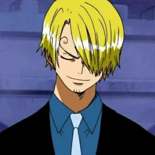 🎷 88584471 Sanji One Piece Anime, Gotowanie, Blondyn, Pirat, Palacz whatsapp sticker