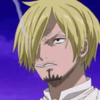 🎷 ad1f933d Sanji Anime, Papieros, Blondyn, Kucharz, Pirat whatsapp sticker