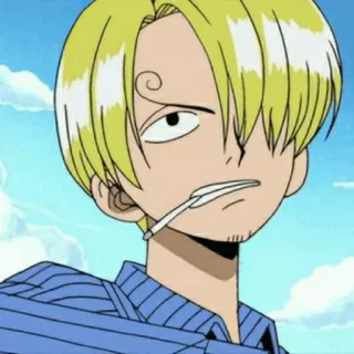 🎷 bc0f5024 Sanji One Piece Anime, Gotowanie, Papieros, One Piece, Słomkowy kapelusz whatsapp sticker