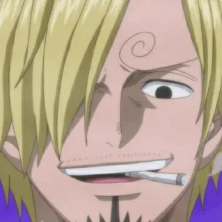 🎷 be21c825 Sanji One Piece anime, gotowanie, papieros, pirat whatsapp sticker