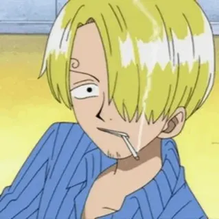 🎷 cd6bdb6b Sanji One Piece Anime, Papieros, Gotowanie, Blond, One Piece whatsapp sticker