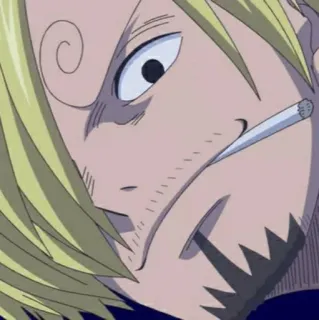 🎷 d53018b8 Sanji One Piece Anime, Postać, Palenie, Blond, Gotowanie whatsapp sticker