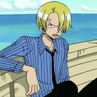 🎷 dc893f12 Sanji One Piece Anime, Pirat, Szef kuchni, Manga, One Piece whatsapp sticker