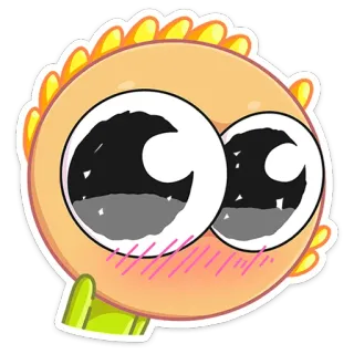 🥺 3aa47c10 dessin animé, personnage, autocollant, mignon, yeux telegram sticker