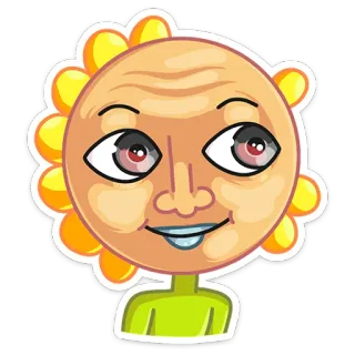 🌞 464b1dbf dessin animé, personnage, fleur, illustration, autocollant telegram sticker