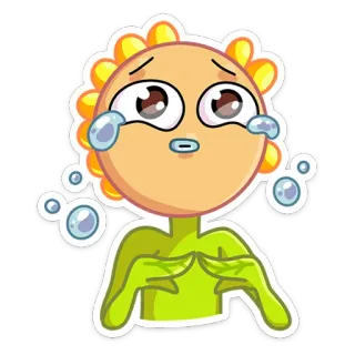 😢 6819c2a9 Dessin animé, Pleurer, Pleurs, Larmes, Émotion, Triste, Suppliant telegram sticker