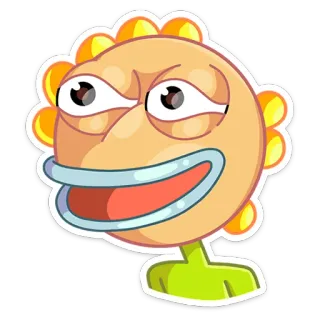 😧 b787aca6 Dessin animé, Personnage, Visage, Effrayant, Sourire telegram sticker