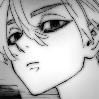 🎭 876fc5f2 Anime, Manga, Potret, Hitam putih, Ilustrasi telegram sticker