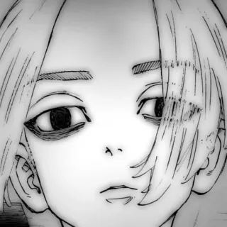 🎭 8b644a7a Anime, Manga, Potret, Monokrom, Karakter telegram sticker