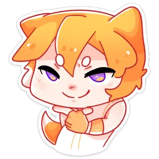 😈 0eede3c5 sticker, mignon, animé, manga, dessin animé, personnage, illustration telegram sticker