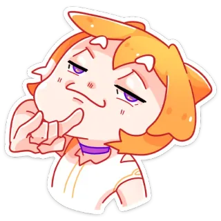 🤟 1d804cb5 dessin animé, personnage, expression, illustration, autocollant telegram sticker