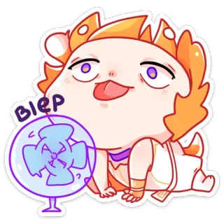 🥵 4437b017 BLEP Fan, Mignon, Dessin animé, Blep, Personnage, Autocollant, Humour telegram sticker