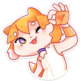 👌 5e341f05 OK personnage, dessin animé, ok, geste, mignon, kawaii telegram sticker