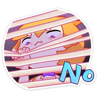 😕 636f0dba No non, dessin animé, en colère, déni, expression, personnage telegram sticker