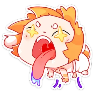 🤩 66a07ac4 mignon, dessin animé, autocollant, drôle, yeux étoilés, monstre, personnage telegram sticker