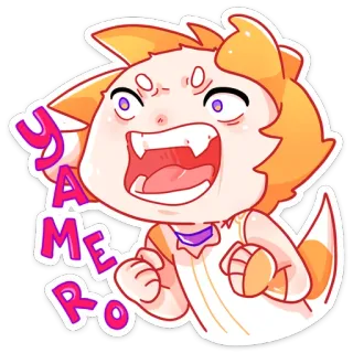 👹 6aa8e576 YAMERO Anime, Yamero, En colère, Dessin animé, Mème telegram sticker