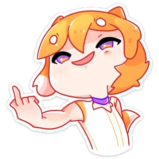 🖕 f753c8ad doigt d'honneur, offensant, dessin animé, personnage, geste telegram sticker