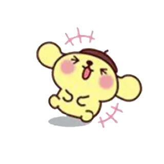 😆 ba400e74 Pompompurin Sanrio, kartun, Pompompurin, anjing, lucu, kawaii telegram sticker