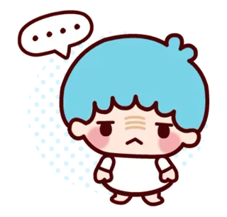 😒 510bcde0 cartone animato, carino, illustrazione, pensieroso, pensando telegram sticker