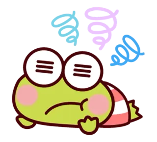 😤 6ba36b80 Keroppi keroppi, rana, sanrio, cartone animato, carino, adesivo telegram sticker