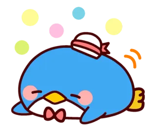 ☺️ b929808f Tuxedo Sam tuxedo sam, pinguino, cartone animato, kawaii, carino, dormire telegram sticker