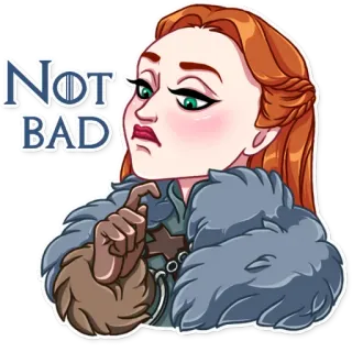 ☹️ 20bbbe7d Sansa Stark Game of Thrones NOT BAD Sansa Stark, Game of Thrones, Không tệ, Chương trình TV, Mùa đông, Thái độ telegram sticker