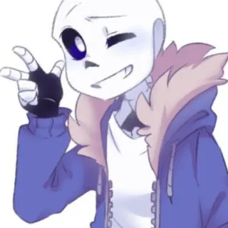 ☠️ 1854f43e Sans Undertale skelet, undertale, spel, fanart, personage whatsapp sticker