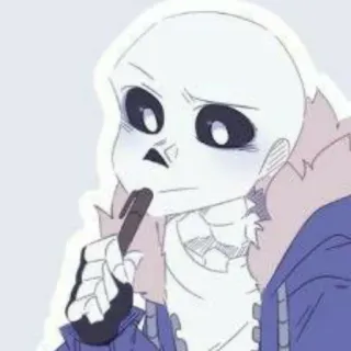 ☠️ 9eefef09 Sans Undertale sans, undertale, skelet, schattig, pen whatsapp sticker