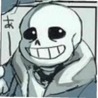 😄 2703bf0f Sans Undertale あー Санс, Undertale, скелет, мультфильм, персонаж видеоигры telegram sticker