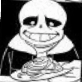 😄 2a7043a3 Sans Undertale Санс, Undertale, скелет, видеоигра, мем telegram sticker