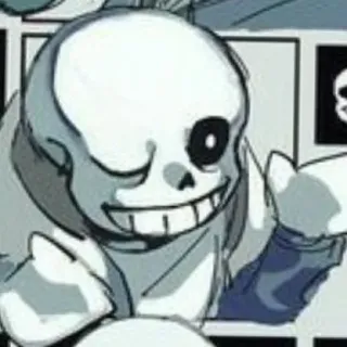 😄 5a43062b Sans Санс, Undertale, скелет, мультфильм, видеоигра telegram sticker