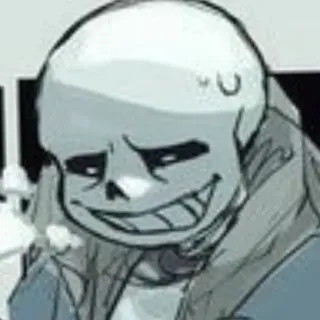 😄 645eab84 Sans Undertale санс, андертейл, скелет, персонаж, видеоигра telegram sticker