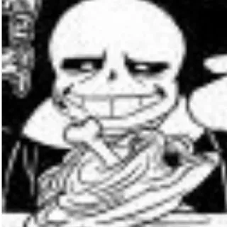 😄 64a7f5d6 Sans Undertale санс, undertale, скелет, смешной, видеоигра telegram sticker