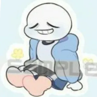 😄 d3229104 Sans Undertale SAMPLE Видеоигра, Undertale, Санс, Скелет, Мультфильм telegram sticker