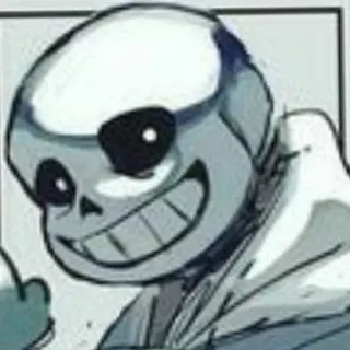 😄 d50e5525 Sans Undertale Санс, Undertale, скелет, видеоигра telegram sticker