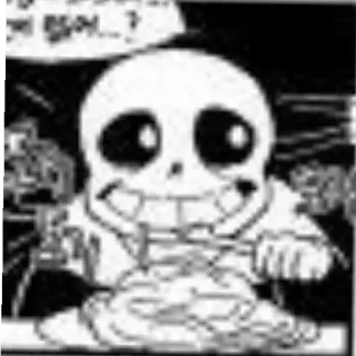 😄 e66e2b7f Sans Undertale 무슨 일야...? санс, андертейл, скелет, видеоигра telegram sticker