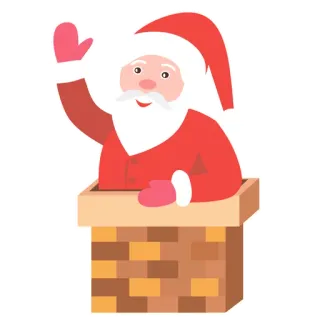 😁 c6846f38 Santa Claus Weihnachtsmann, Weihnachten, Kamin, Feiertag, festlich, Gruß, Feier telegram sticker