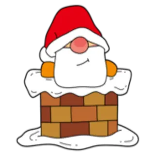 ❄️ 504bdfce Santa Claus Santa Claus, Navidad, chimenea, dibujos animados, fiesta, invierno telegram sticker