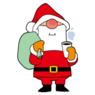 ☕️ 5406ce38 Santa Claus Santa Claus, Navidad, Fiestas, Dibujos animados, Gnomo, Festivo, Celebración telegram sticker