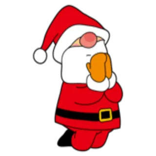 🙏 9be9e436 Santa Claus Papá Noel, Navidad, Dibujos animados, Fiesta, Festivo, Lindo, Invierno telegram sticker
