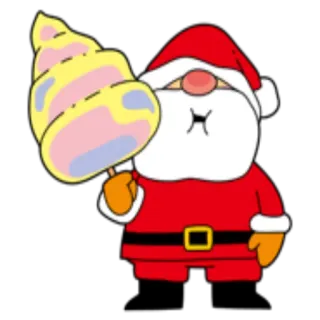 🍡 e843cb30 Santa Claus navidad, papá noel, caramelo, fiestas telegram sticker