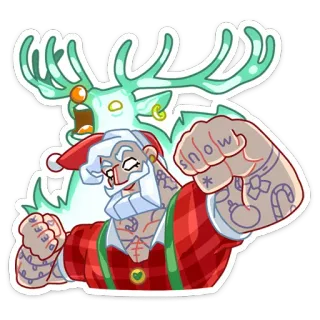 😡 61173e19 Santa Claus SNOW
YOU Papá Noel, Navidad, invierno, fiestas, reno, dibujos animados, festivo whatsapp sticker