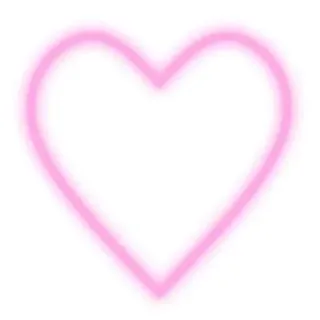 💗 293f9fe1 heart, love, pink, outline whatsapp sticker