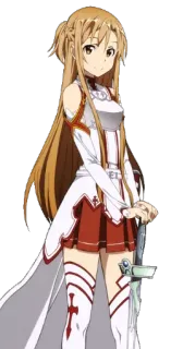 😊 81caeb54 Asuna Sword Art Online Anime, Schwert, Krieger, Charakter whatsapp sticker