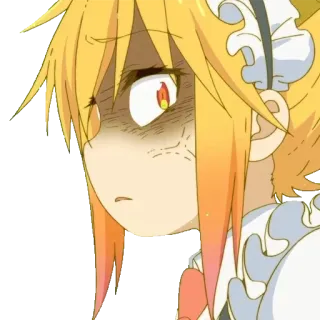 😡 462464c1 Tohru Miss Kobayashi's Dragon Maid Anime, Dragón, Maid, Tohru, Dibujos animados, Personaje telegram sticker