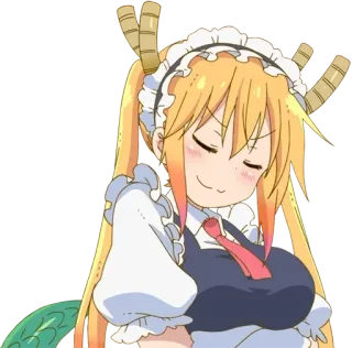 😏 4cf56e12 Tohru Miss Kobayashi's Dragon Maid anime, dragón, maid, tohru, miss kobayashi's dragon maid, dibujos animados, personaje telegram sticker