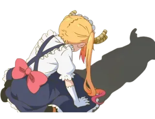 😞 91048de9 Tohru Miss Kobayashi's Dragon Maid Anime, Dragón, Maid, Kawaii, Lindo, Tooru telegram sticker