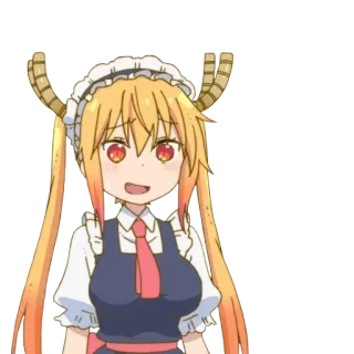😅 a1e0c606 Tohru Miss Kobayashi's Dragon Maid Anime, Dragón, Maid, Kawaii, Lindo, Dibujo animado telegram sticker